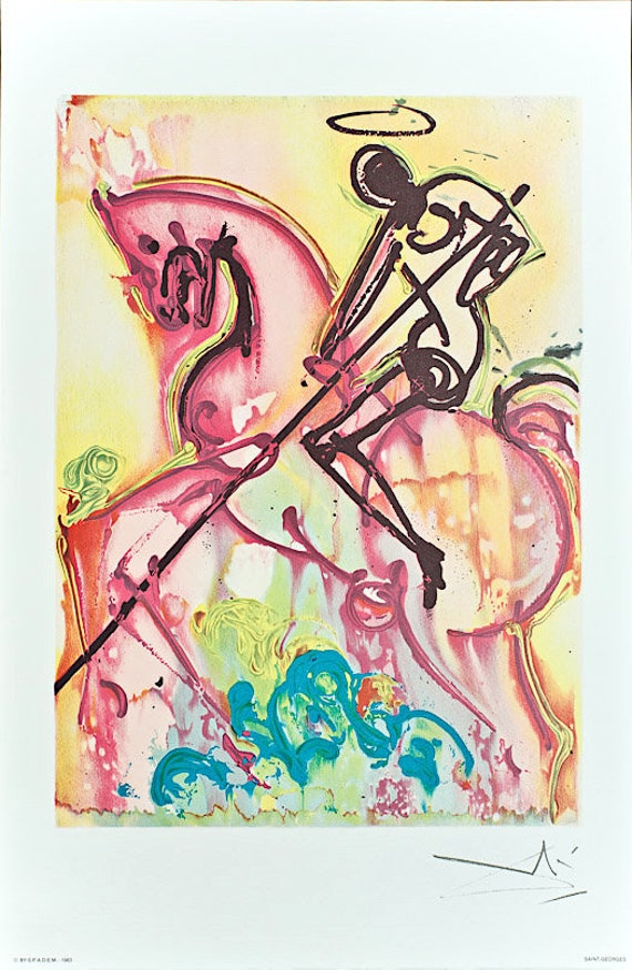 SALVADOR DALI Signed Dalinean Horse CHEVAL DE LABEUR Georges Israel SPADEM 1983