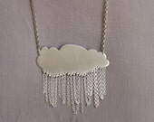 Silver Rain Cloud Necklace