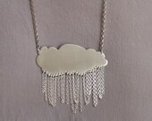 Silver Rain Cloud Necklace