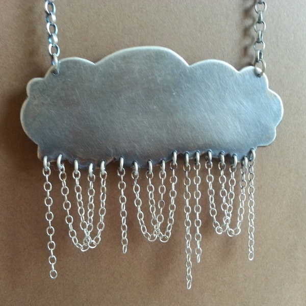 Silver Storm Cloud Necklace