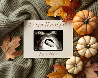 Herbst Schwangerschaftansage Digital, Bearbeitbare Schwangerschaftsvorlage, Extra Thankful, Social Media Baby Reveal, Thanksgiving, Sofort Download