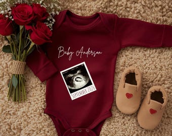 Valentine’s Day Pregnancy Announcement Digital, Editable Pregnancy Template, Social Media Baby Reveal, Instant Download