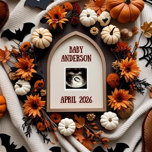 Fall Pregnancy Announcement: Pumpkin & Bats Social Media Reveal (Digital Download)