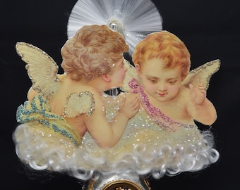 Tree Topper for Vintage look for farmhouse decor for Christmas Vintage tree