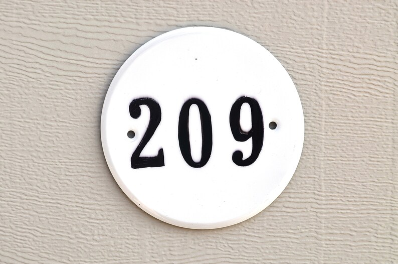 Resin Coated Durable Metal House Number Plaques With Vintage Etsy