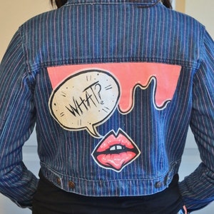 Veste en denim pour un style boho peint à la main personnalisé pour un denim personnalisé