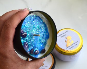 Bougie d'intention de soja, signe du zodiaque, verseau, pour bougie de cire de motivation, cadeau de bougie humoristique, cadeau de bougie d'intention en cristal