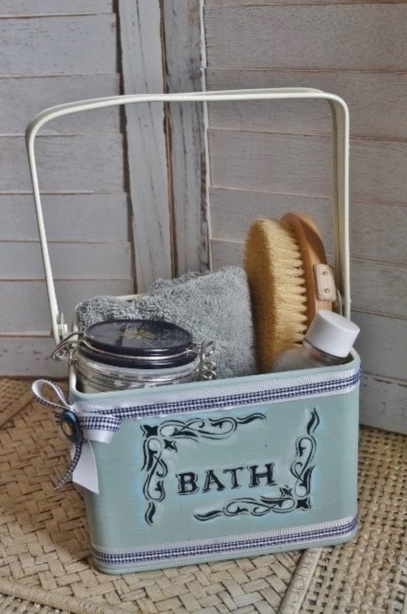 SALEHand Painted Bathroom Caddy Etsy