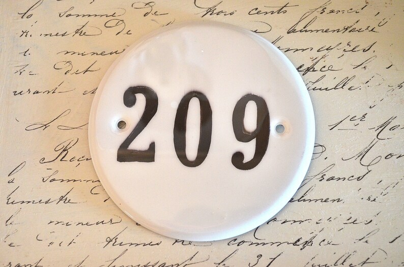 Resin Coated Durable Metal House Number Plaques With Vintage Etsy