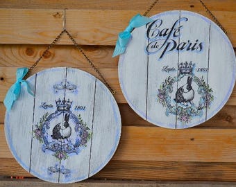 Landhaus Deko Garten Schild für Französische Garten Deko für Holz GartenschildFrench Country Holz Garten Schilder