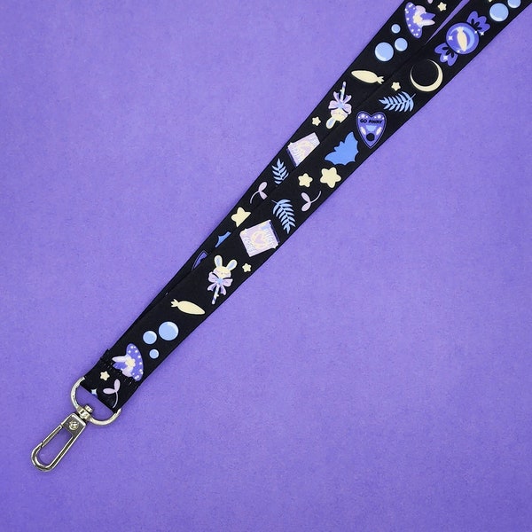 Witchy Bun Lanyard // Creepy Cute Pastel Witch Witchy Bunny Lanyard