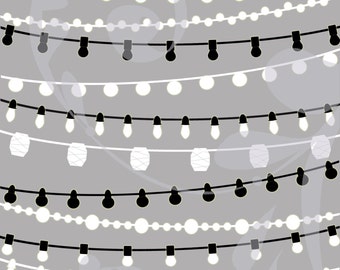 Twinkle Lights, String Lights, Wedding Lights, Fairy Lights, Christmas Lights, Carnival Lights, Light Strands Clipart PNGs | Digital Files