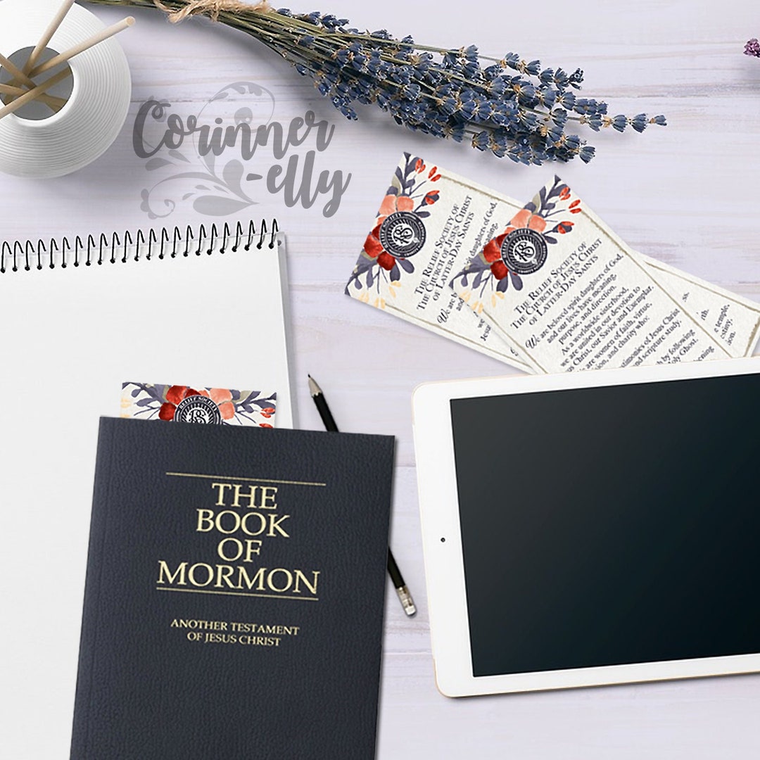 LDS Relief Society Declaration Bookmark | RS Theme Printable | Latter-day Saints Women's Motto ...