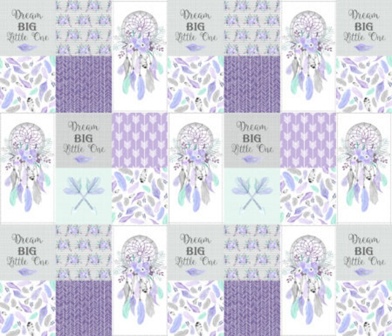 Dream Big Little One Nursery Quilt Fabric by the Yard Cotton Etsy
