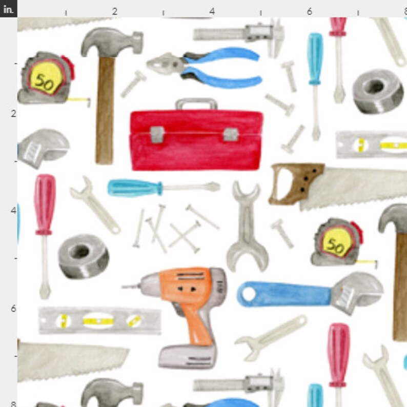 Tools Fabric by the Yard Carpenter Fabric Handyman Fabric Etsy