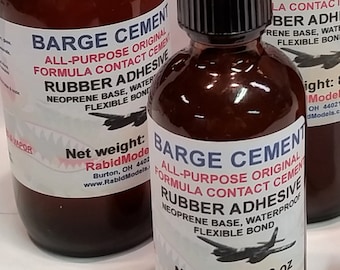 4 oz BARGE CEMENT - flexible rubber contact cement for leather & fabric!