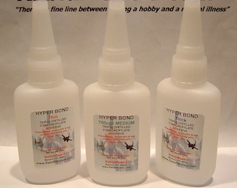 2oz Regular CA glue -  HYPERBOND Cyanoacrylate super glue with pin-cap bottle