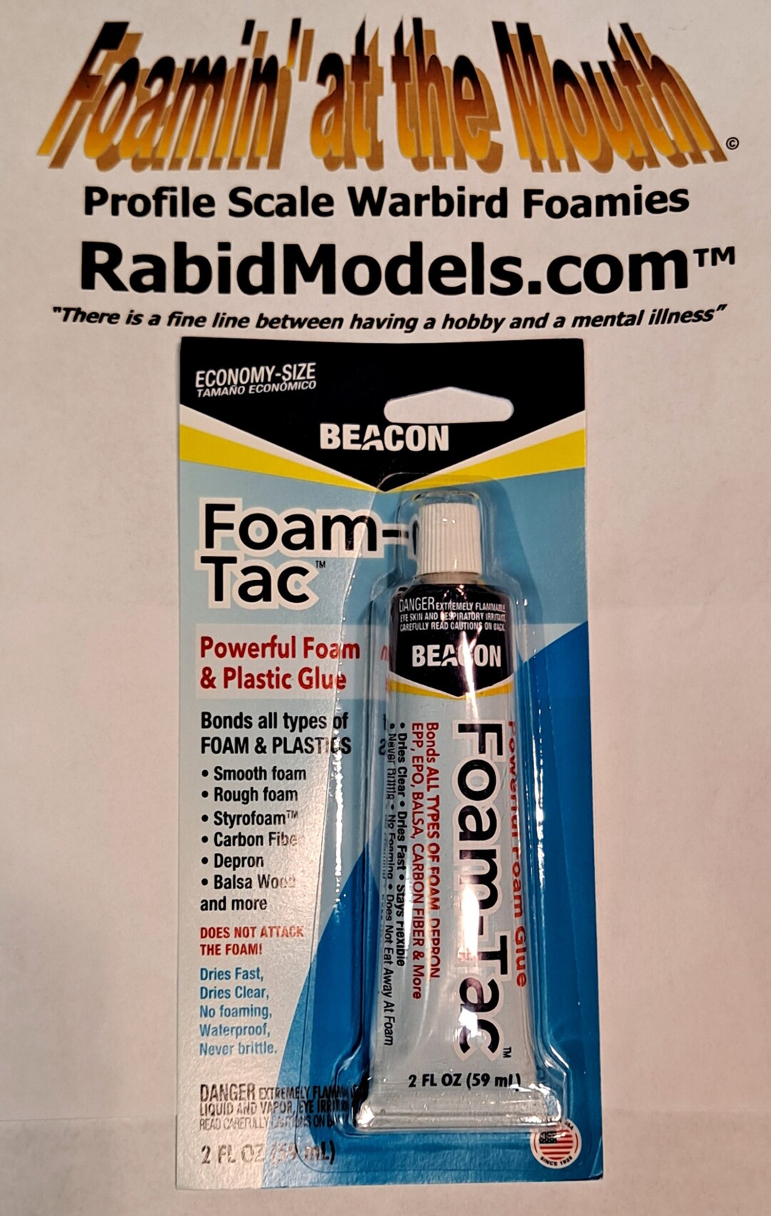 BEACON Foamtac Glue 2oz TUBE Clear, Fast, Waterproof, Foamsafe Price