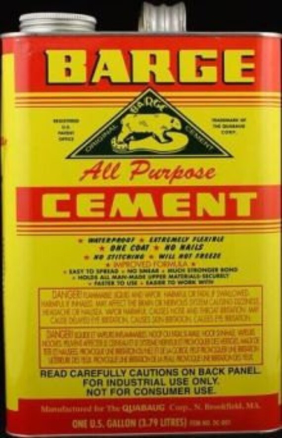 2oz BARGE CEMENT Flexible Rubber Contact Cement for Leather & Fabric 