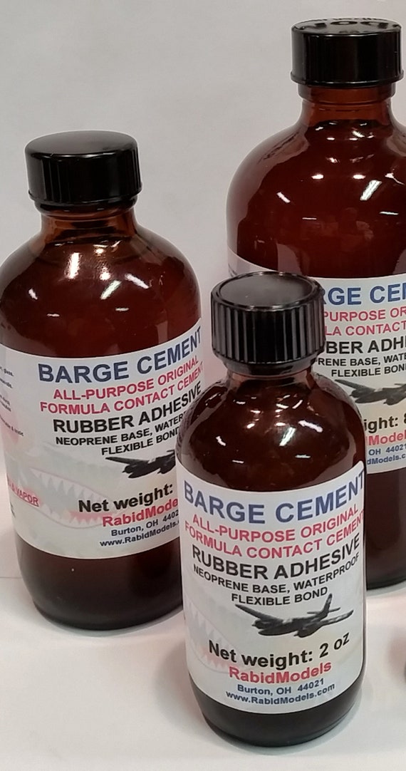 2oz BARGE CEMENT Flexible Rubber Contact Cement for Leather