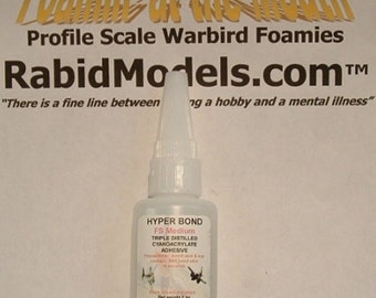 Foam-Safe Odorless CA glue (MEDIUM) instant super glue with pin-cap  1oz size