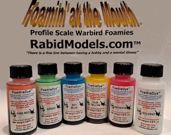 FoamieDye Colorant for foam, plastic, film, tissue.... Fast-drying alcohol-based dye   0.5oz bottle