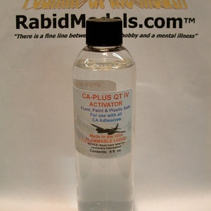 CA Glue Accelerator (Kicker/Activator) FOAM SAFE refill bottle.  For all CAs. Choose size!