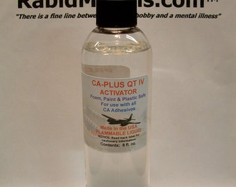 CA Glue Accelerator (Kicker/Activator) FOAM SAFE refill bottle.  For all CAs. Choose size!