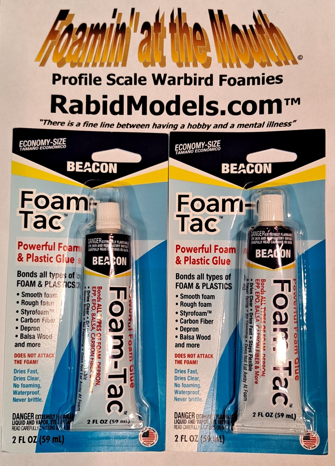 FOAM-TAC Mini Six-pack by BEACON the Perfect Little Handy Thing for Your  Toolbox. 6 X 5ml Tubes 