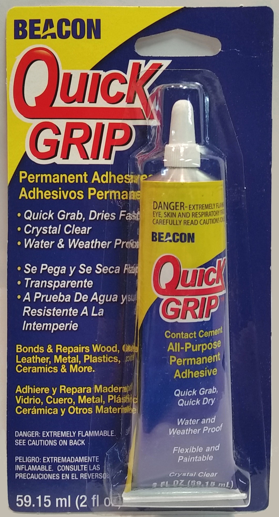 2oz Tube BEACON QUICK GRIP Glue Clear, Fast, Waterproof, Easy Etsy