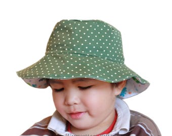 Sun hat pattern Baby Toddler Children kid Reversible PDF sewing pattern, 6M,12M,24M,3Y,5Y,8Y