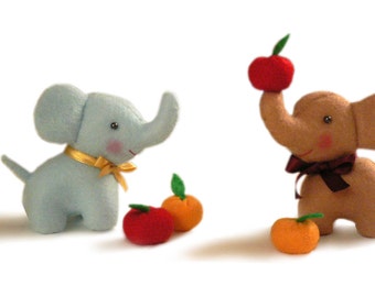 Elephant sewing pattern, baby toy sewing pattern