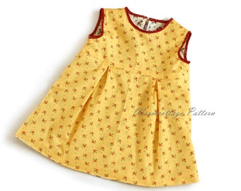 Girl dress sewing pattern, zipper dress,toddler dress sewing pattern, baby pattern, skirt pattern pdf files,12 lb~28 lb (3M, 6M,12M,18M+)