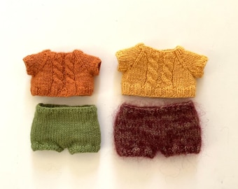Strickmuster von Bären Pullover und Hose, Puppenpullover, Puppenhose, Bärenhose, Fülltier Kleidung, Puppen Kleid Muster