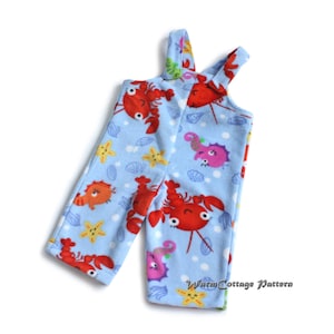 Romper sewing pattern Pdf, Overall Dungaree, baby pants pattern, children babies toddler, Baby Girl Boy NB 6 9 12 18 months Instant Download