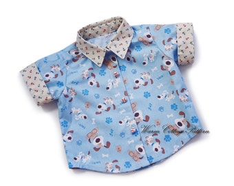 Baby shirt/blouse pattern sewing, easy, toddler, baby girl and boy newborn shirt sewing pattern, PDF files,3,6,12,18M