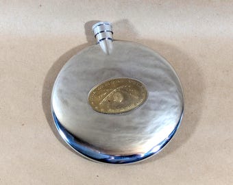 Vintage 1980s Orvis flask made by Grants of Dalvey Scotland monogrammed MSF