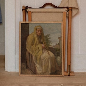 Old Italian Woman Portrait Fine Art Print, Classic Antique Oil Painting, Vintage Art, Roman Lady, European Museum Gallery Wall Art