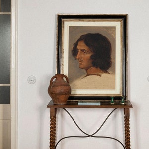 Study of Roman Man Fine Art Print, Albert Kuchler Portrait, Classic Antique Vintage Oil Painting, Danish Golden Age, Gallery Wall Art