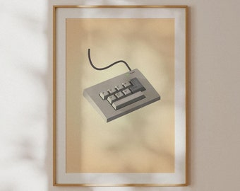 Fuck You Keyboard Fine Art Print, Swearing Funny Illustration