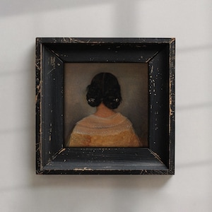 Study of Woman from Behind Fine Art Print, Albert Kuchler Portrait, Vintage Antique Oil Painting, Roman Braids, Spanish Lady Portrait Art