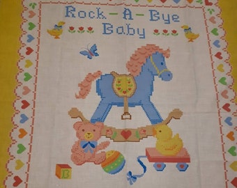 Rock-a-Bye Baby Fabric Panel door panel baby blanket