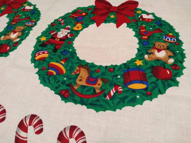 skirt Christmas applique Deck the Halls sweatshirt bag appliques fabric panel cut and sew cotton fabric