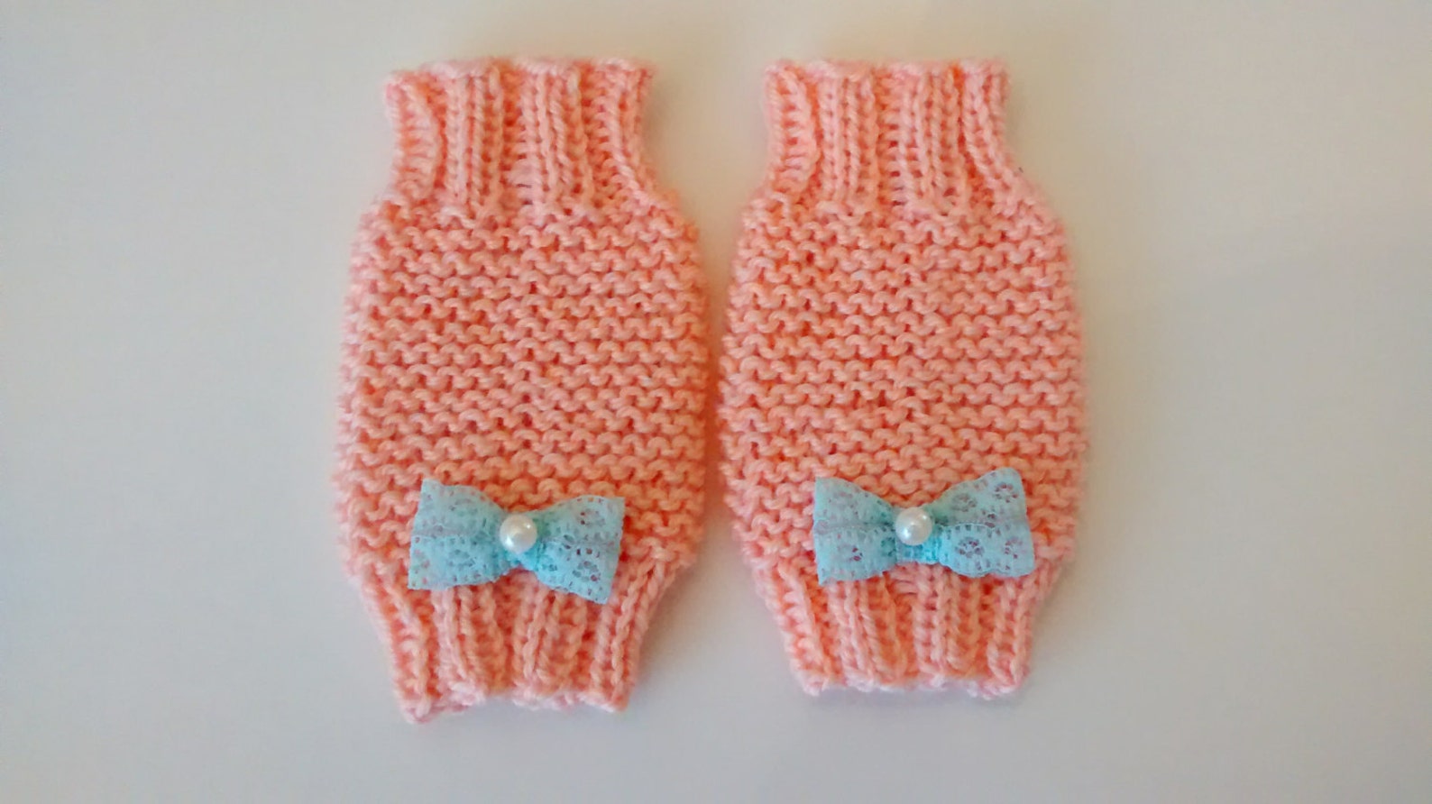 Light Peach Baby Girl Leg warmers with the bow baby girl Leg Etsy