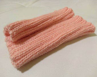 Pastel Peach Knit Baby Leg warmers knitted legwarmers Wrist Warmers Baby Girl Leg Warmers Photo Props Baby shower gift present
