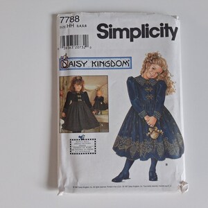 Vintage Simplicity 7788 Sewing Pattern Sizes 3-4-5-6 | Girls Dress & 17 Inch Doll Dress | Childrens Sewing Pattern | Uncut