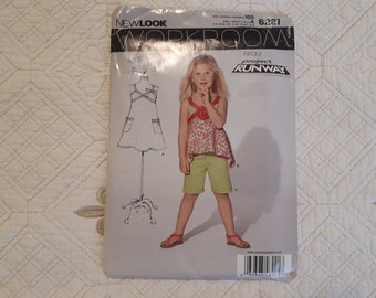 NewLook 6221 girl's top and shorts sewing pattern sizes A US 3-8 new paper pattern
