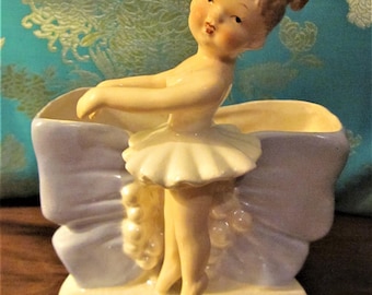 Vintage Porcelain Ballerina Planter