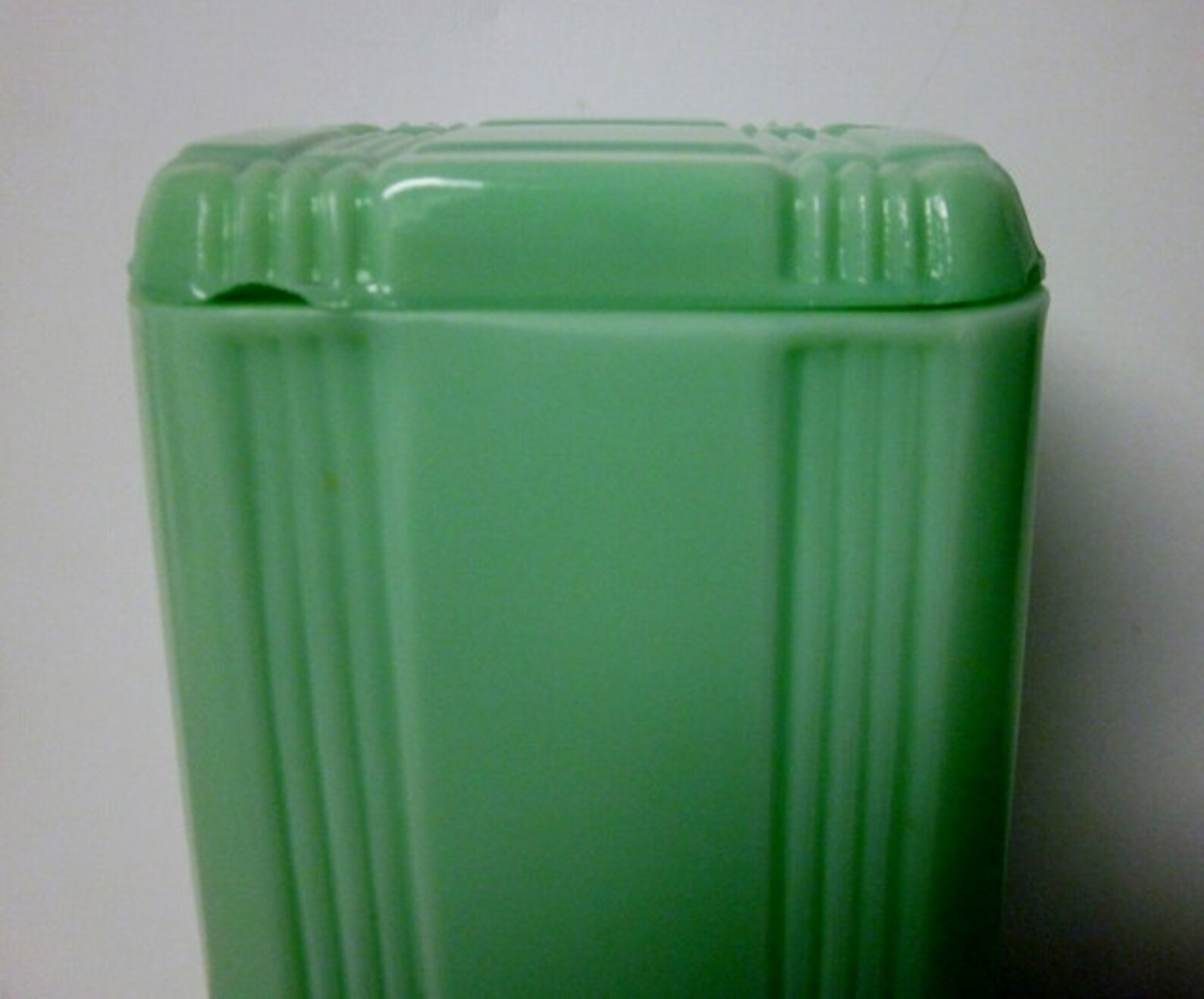 Jadeite Canisters Green Crisscross Pattern Set of 3 Etsy