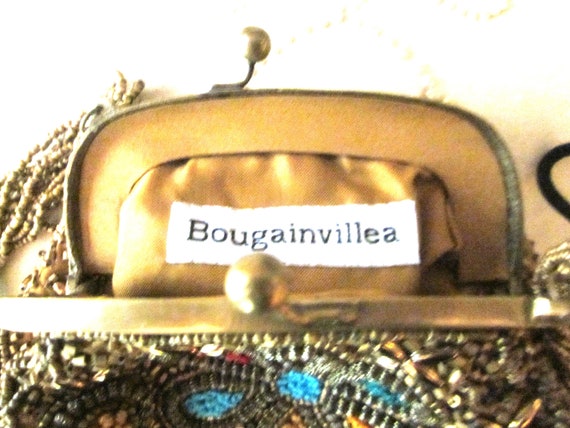 Bougainvillea Beaded Purse Handbag - image 4